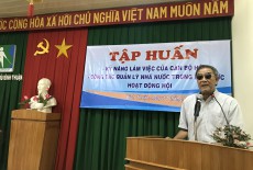 Tập huấn công tác Quản lý Nhà nước về công tác Hội và kỹ năng làm việc cho Hội Người mù tỉnh Bình Thuận